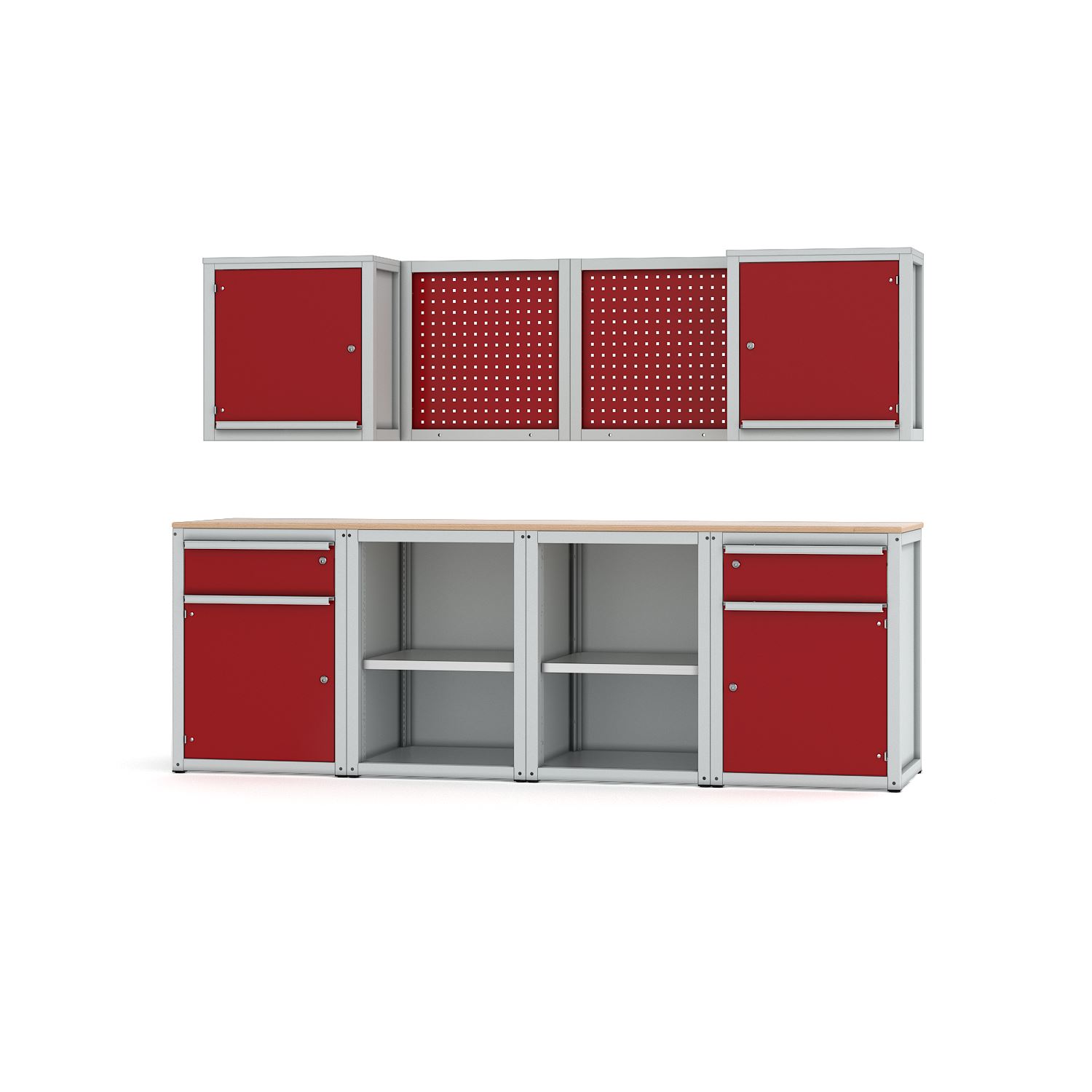 Sockel- und Hängeschrank Kombination Variante 5