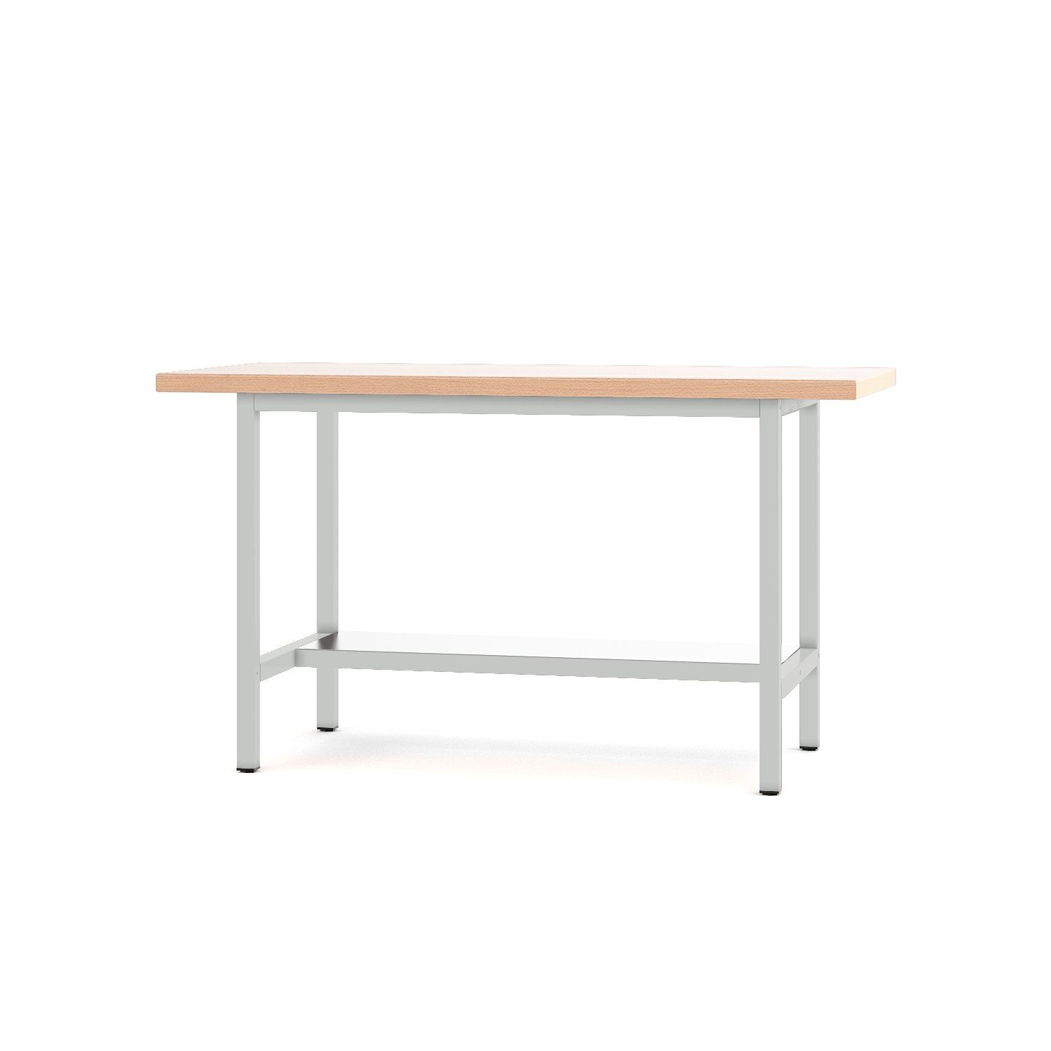 Werktisch_21-WT-AB-1-2_lichtgrau Werktisch Typ 21 WT 1/2 Ablageboden