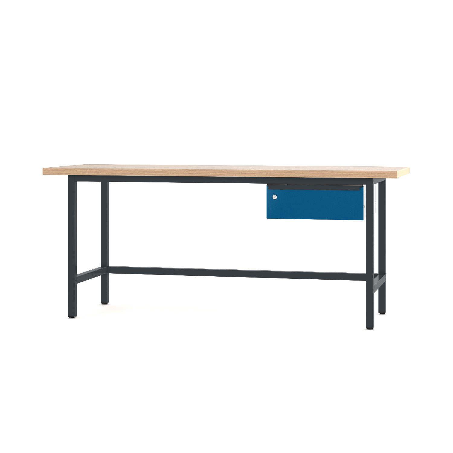 Werktisch_31-WT-001_anthrazitgrau_enzianblau Schublade für Werktisch Typ 31-WT (rechts)
