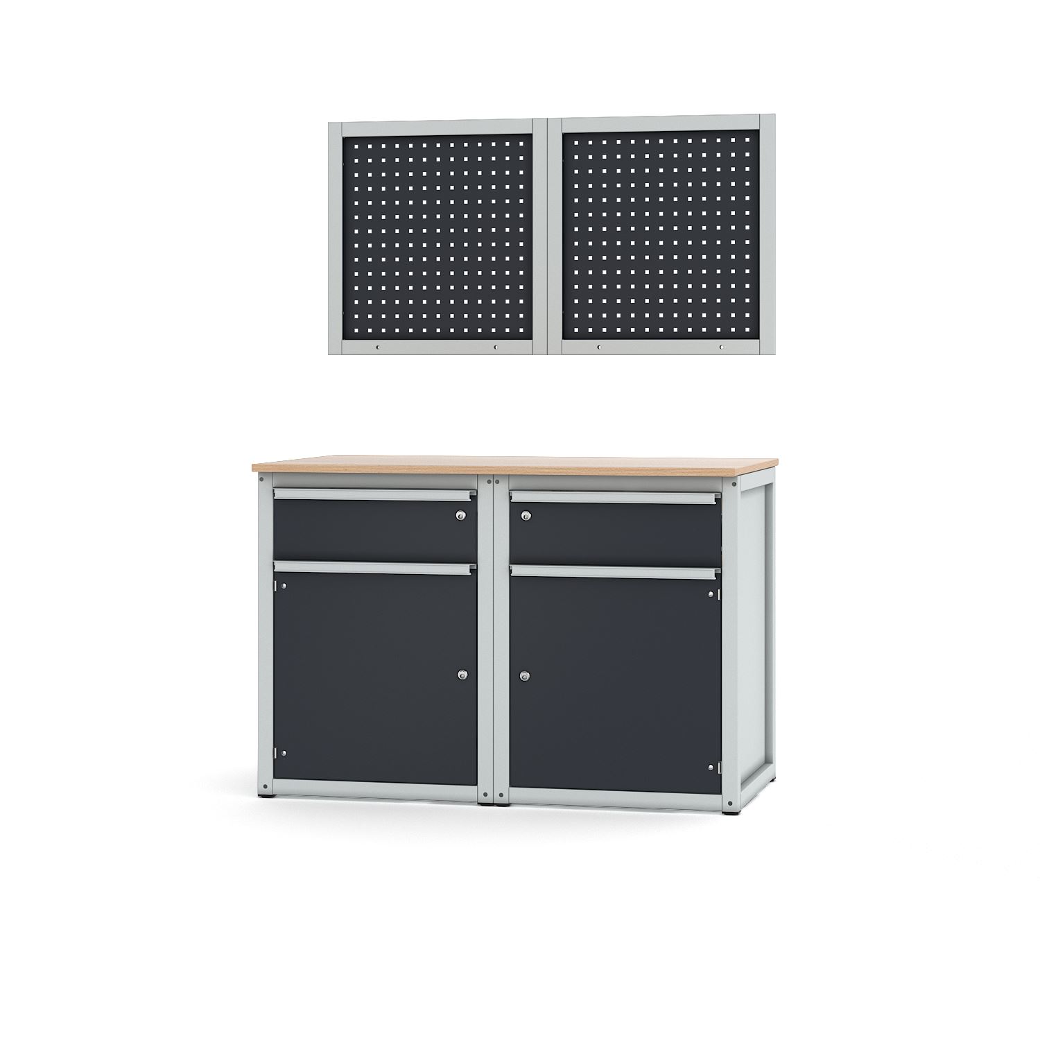 Sockel- und Hängeschrank Kombination Variante 3