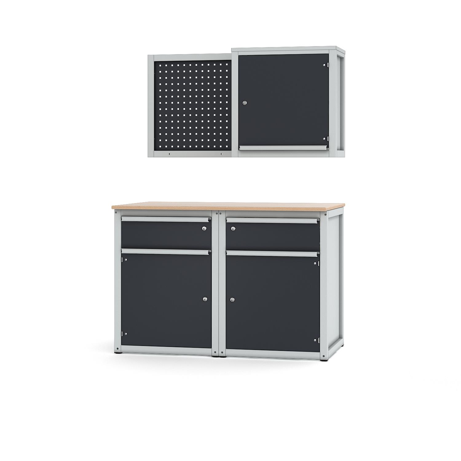 Sockel- und Hängeschrank Kombination Variante 1