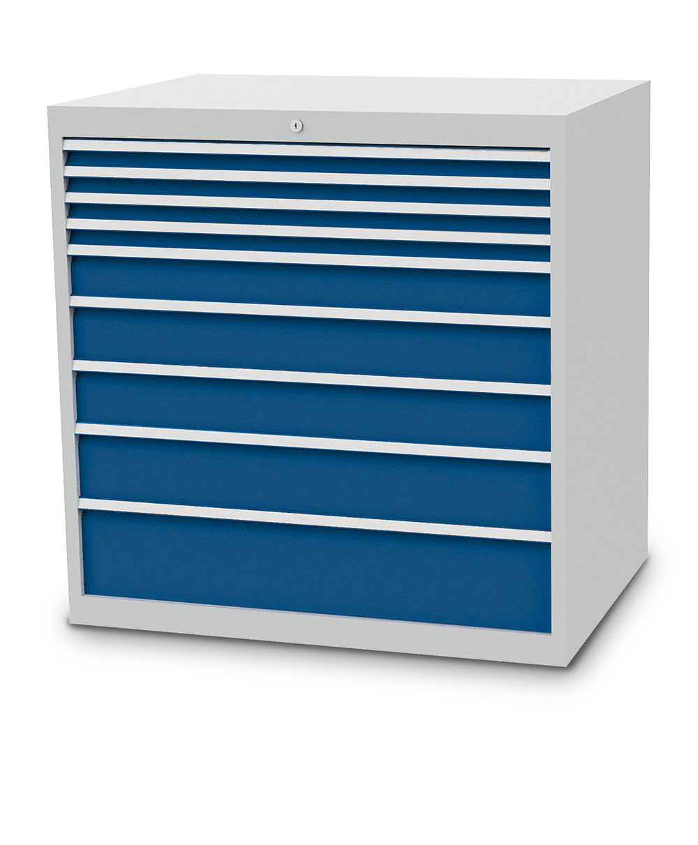 100-4311V10_B-H_7035-5010 Schubladenschrank 100/4311V10 736 Tiefe