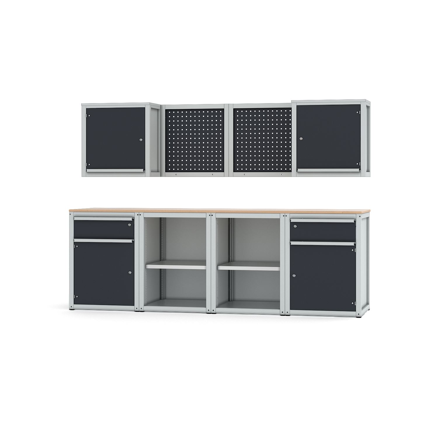 Sockelschrankkombi_SHV5_lichtgrau_anthrazitgrau