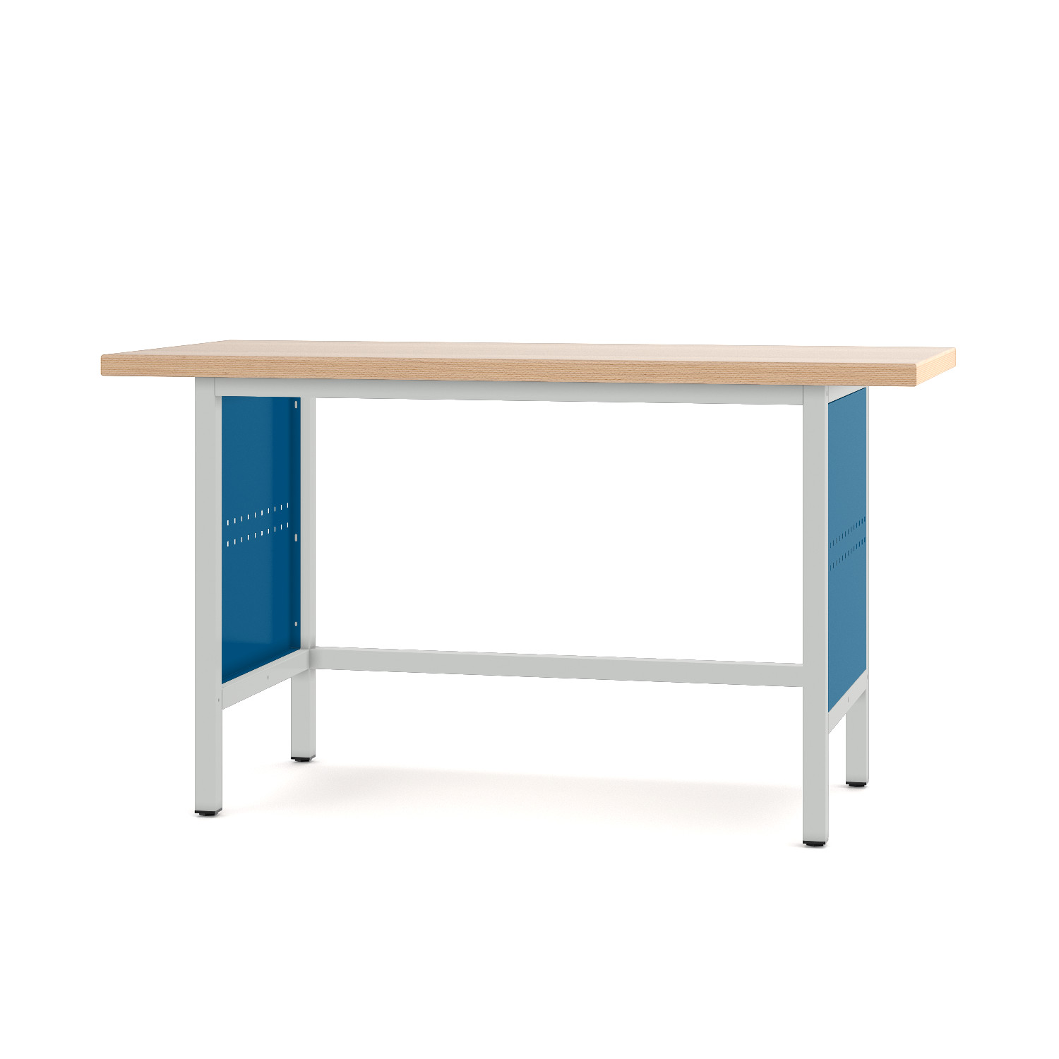 Werktisch_21-WT-DB_lichtgrau_enzianblau Dekorblech für Werktisch Typ 21-WT