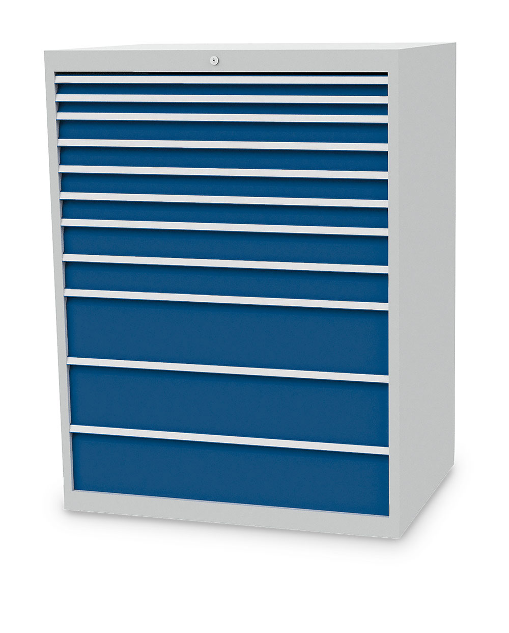 113-2423V10_B-H_7035-5010 Schubladenschrank 113/2423V10 736 Tiefe