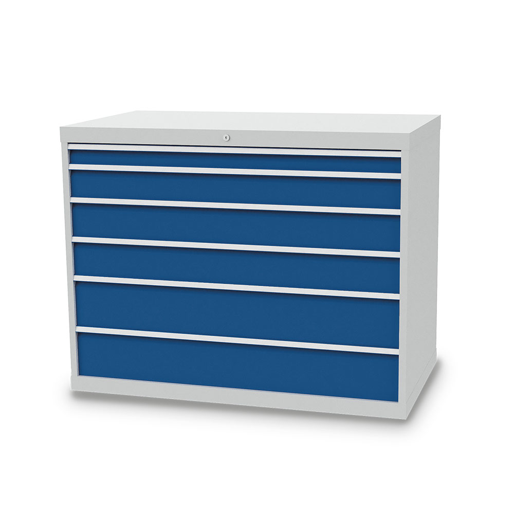1300-1122V18_B-H_7035-5010 Schubladenschrank 1300/1122V18 736 Tiefe
